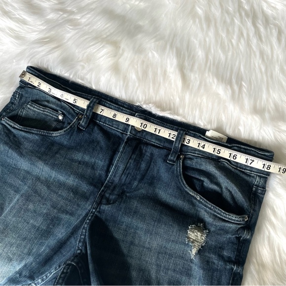 &Denim by H&M Skinny Regular Waist Dark Wash Lightly Distressed Stretch Jeans 18 - Picture 15 of 16